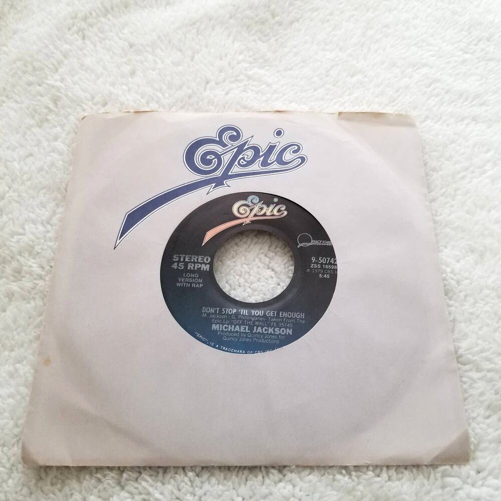 Michael Jackson vinyl record 7 inch 1979 don't stop till you get enough